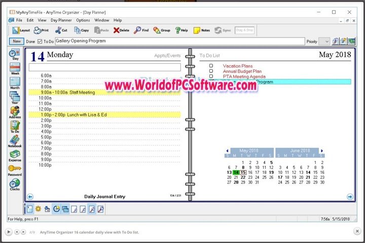 AnyTime Organizer Deluxe 16.1.4.133 Free Download With Keygen