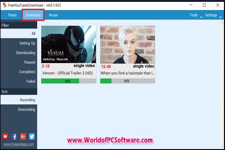 FreeGrabApp Free Youtube Download v5.0.19.204 PC Software with keygen