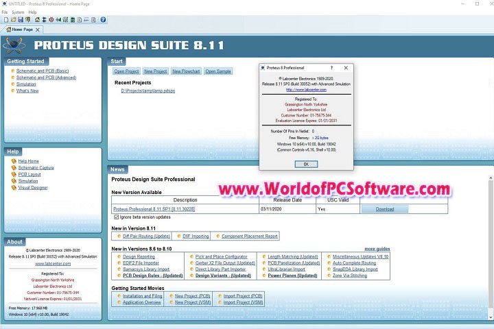 Proteus Professional 8.15 SP1 Build 34318 Free Download With Patch