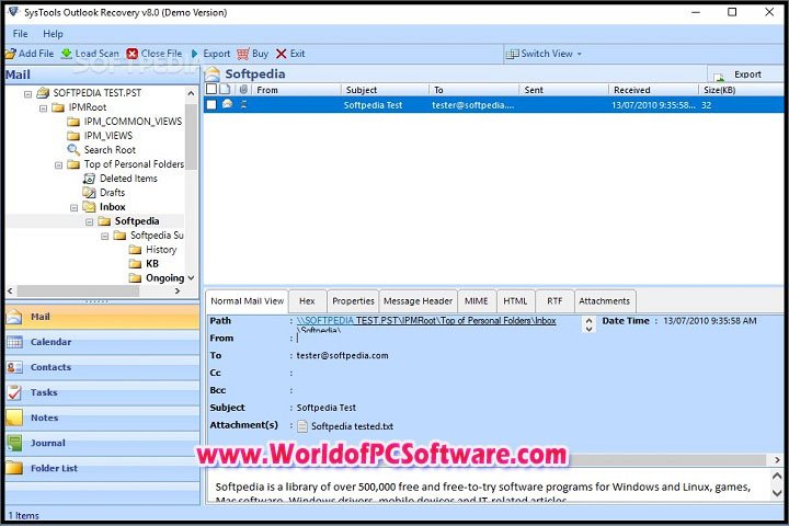 SysTools Outlook Recovery 8 PC Software with patch