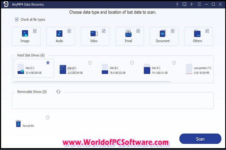 AnyMP4 Data Recovery 1.3.6 Free Download With Keygen