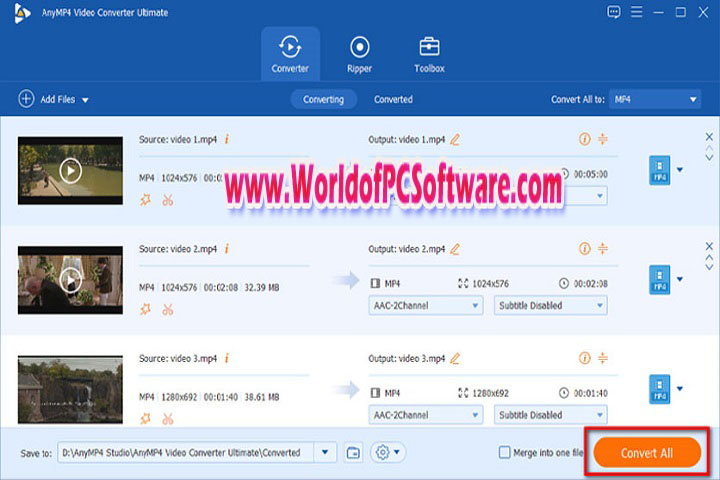 AnyMP4 Video Converter Ultimate 8.5.20 Free Download