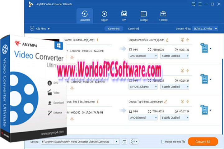 AnyMP4 Video Converter Ultimate 8.5.20 Free Download