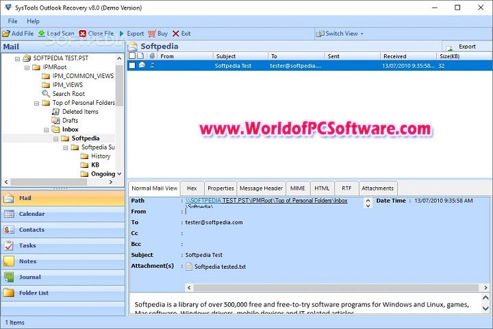 SysTools Outlook Recovery 8 PC Software with keygen